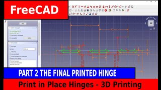 FreeCAD print in place hinge Part2 - 3D printing