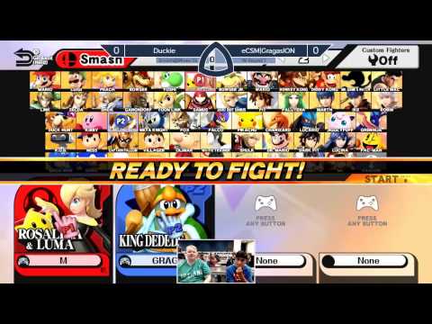Sm4sh@Mines 54 - Duckie (RosaLuma, Bayonetta) Vs. eCSM|GragasION (King Dedede) - Winners Round 1