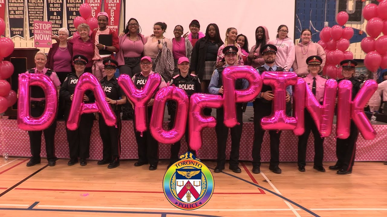 Celebrating Day of Pink at John Paul II Catholic Secondary School