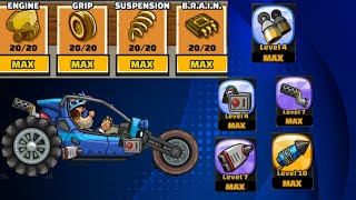 Maxing out rotator🔥+Some good records| Hill climb racing 2|