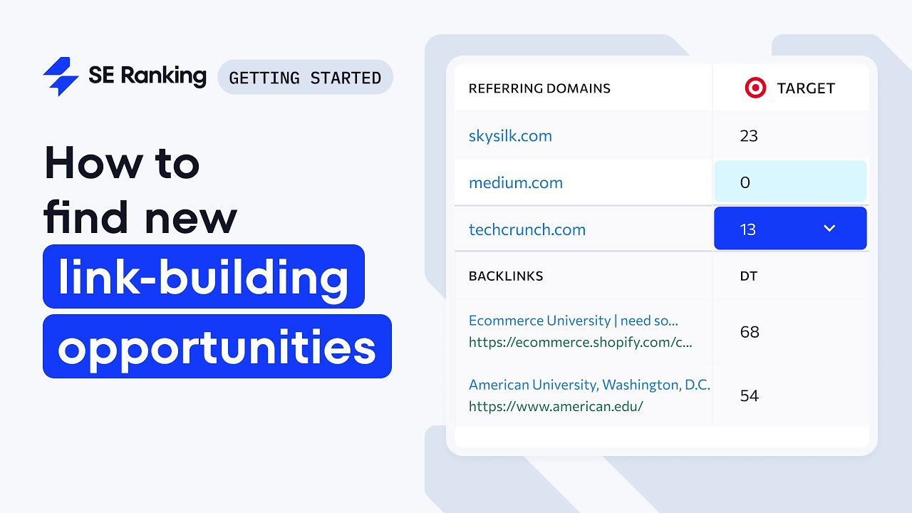 How to Find New Link Building Opportunities with SE Ranking video thumbnail