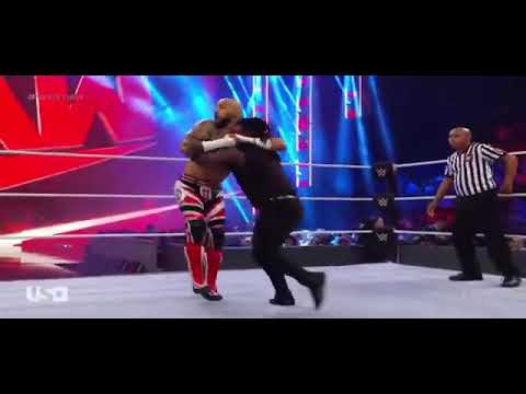 Reggie vs Ricochet 24/7 championship match raw 9/27/21