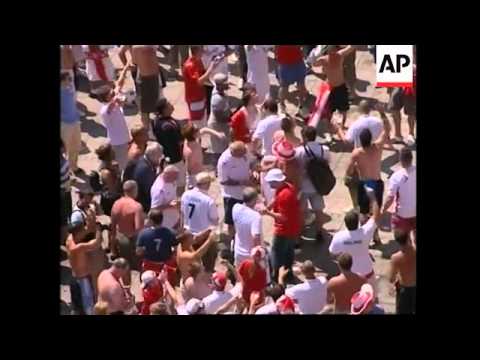 Fans prepare for England v Ecuador last 16 match, police teams