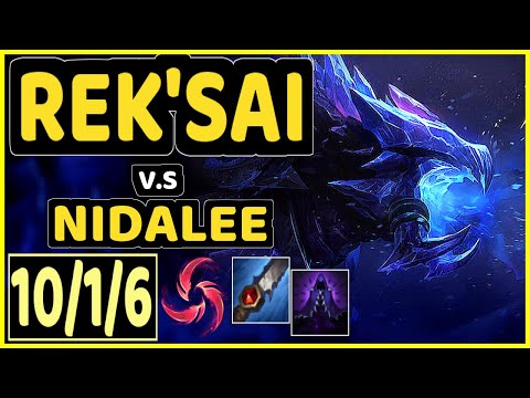 WARDEN (REK'SAI) vs NIDALEE - 10/1/6 KDA JUNGLE GAMEPLAY - EUW Ranked GRANDMASTER