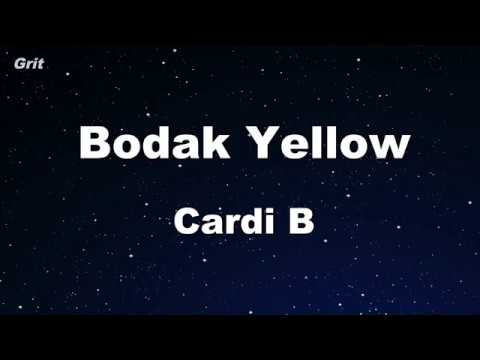 Bodak Yellow - Cardi B Karaoke 【No Guide Melody】 Instrumental