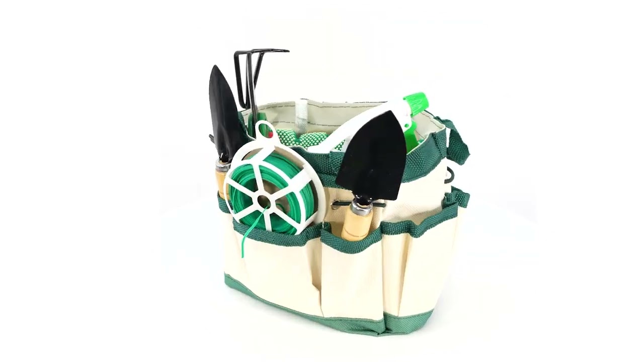 8 Piece Garden Tool Set With Carrying Bag