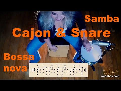 Cajon & Snare drum lesson / Bossa Nova & Samba / Heidi Joubert