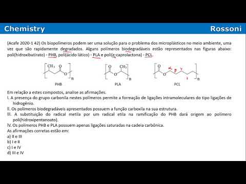 Acafe 2020 1 Medicina - Q42 Biopolímeros: PHB, PLA e PCL