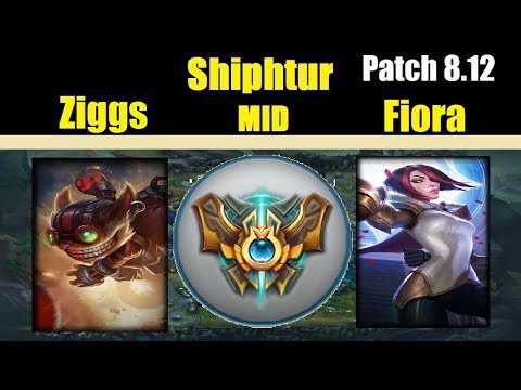 Shiphtur | ZIGGS vs FIORA | ZIGGS Mid | Challenger Gameplay | Patch 8.12