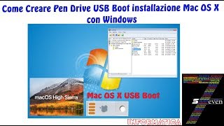 Come Creare Pen Drive USB Boot installazione Mac OS X con Windows