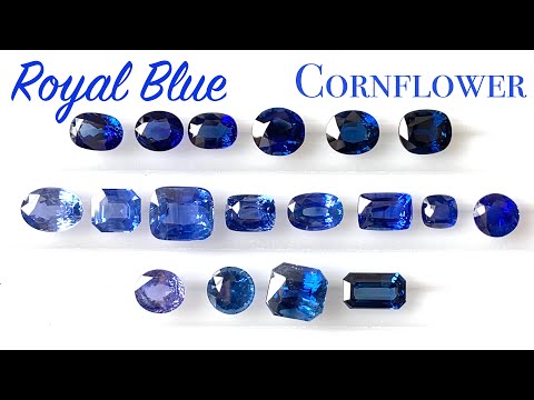 Royal blue or cornflower blue sapphire clarification and und...