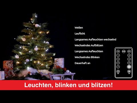 Artikelvideo 1 für Idena NewTec 200er LED Lichterkette grün 27,9 m, Artikelnummer 761686