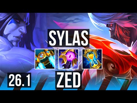 SYLAS vs ZED (MID) | 49K damage | KR Master | 26.1