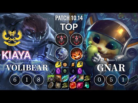 GAM Kiaya Volibear vs Gnar Top - KR Patch 10.14