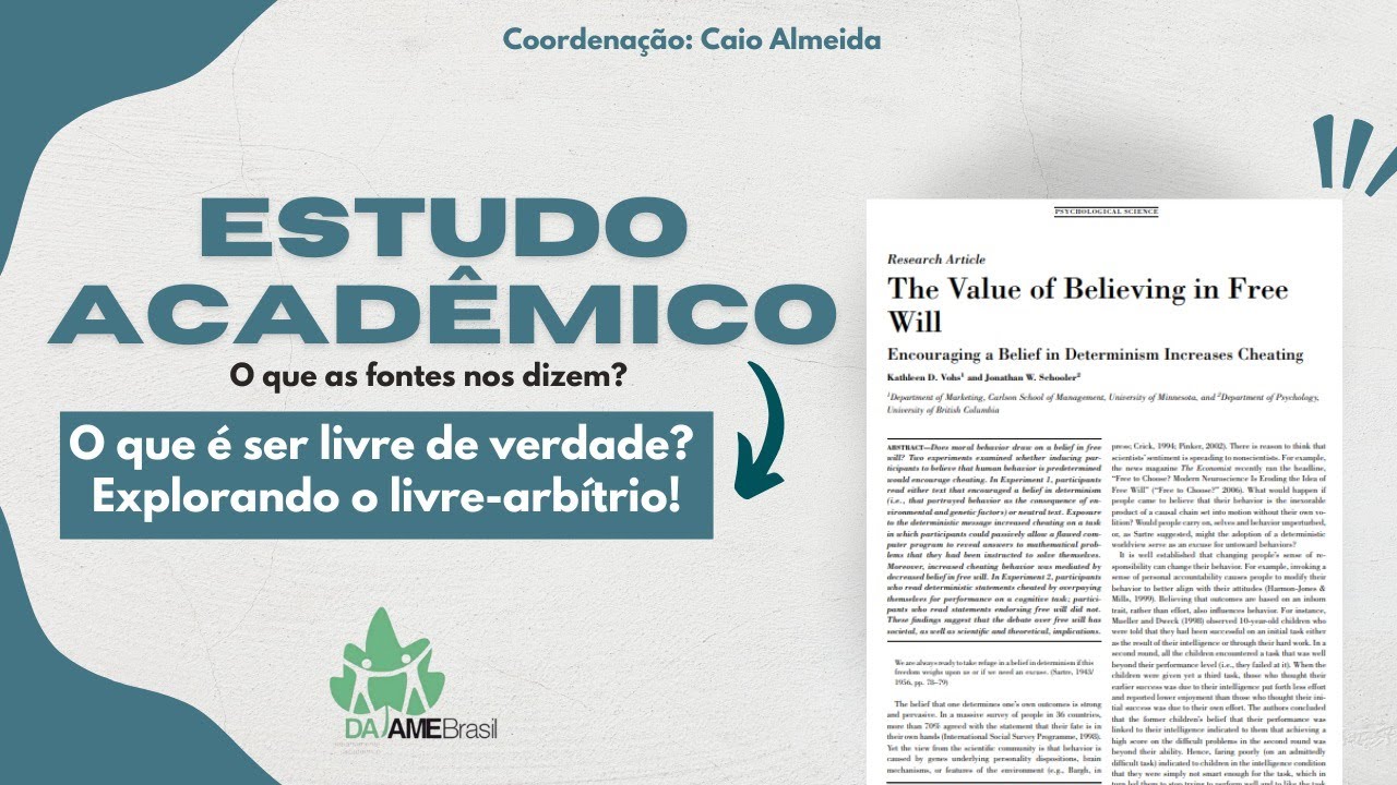 O que é ser livre de verdade?: Explorando o livre-arbítrio