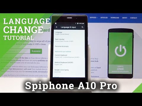 How to Get Into Language Settings in Spihone A10 Pro - Change Language
