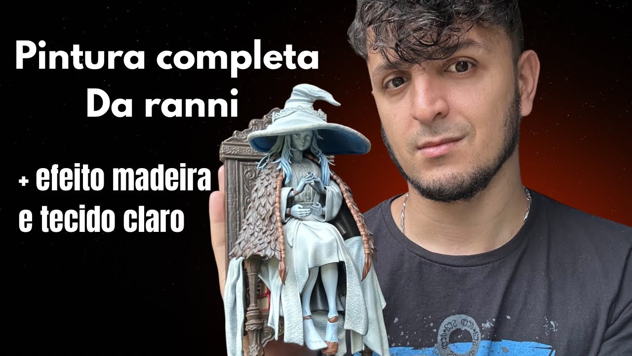 Pintando a Ranni de elden ring / pintura  Ranni Impressão 3D efeito Madeira e tecido 3D print paint