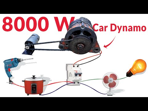 Car Dynamo Motor turn to our powerfull electricity generator || How to make 8000w generator