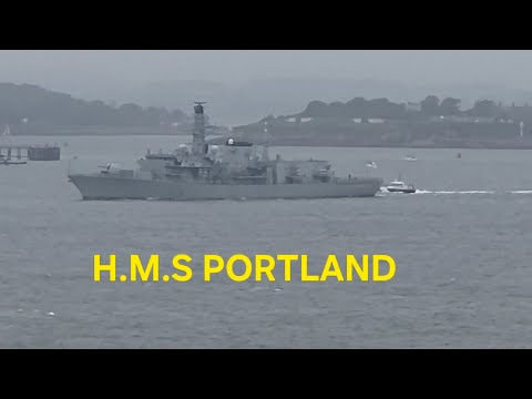 H.M.S PORTLAND FRIGATE GOING OUT TO SEA FROM DOCKYARD ABSOLUTELY GORGEOUS 😍😍😍😍