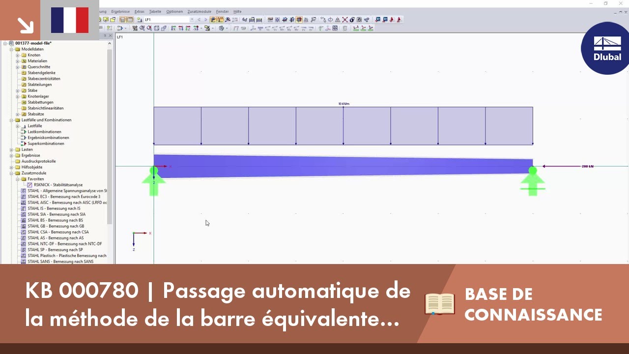 KB 000780 | Passage automatique de la méthode de la barre équivalente à la méthode générale ...