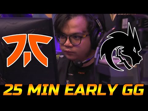FNATIC VS TSPIRIT GAME 1 TI10 LOWER BRACKET - FAST 25 MINUTE EARLY GG