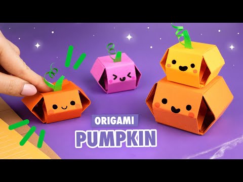 Оригами Сумочка ТЫКВА ВАМПИР ЛЕТУЧАЯ МЫШЬ И ЧЕРЕП из бумаги DIY ХЕЛЛОУИН Origami Pumpkin Bag