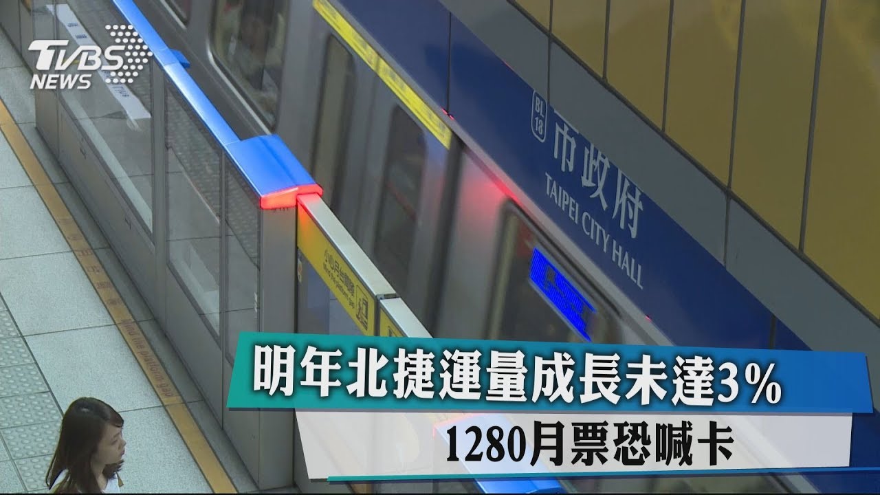 明年北捷運量成長未達3% 1280月票恐喊卡