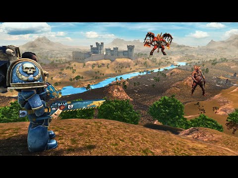 SPACE MARINE CASTLE TRAPED BETWEEN KHORNE AND ZOMBIE ARMIES - WARHAMMER 40K - UEBS 2