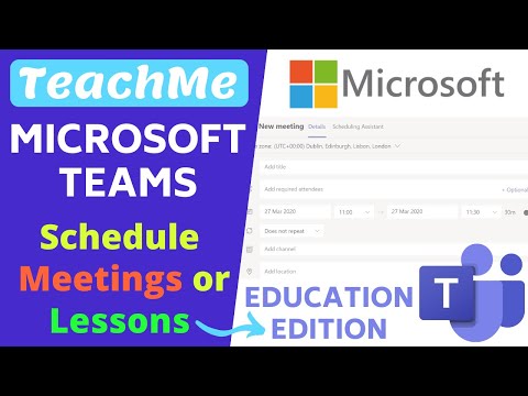 Microsoft Teams Online Lesson Meetings with Classes Set Up