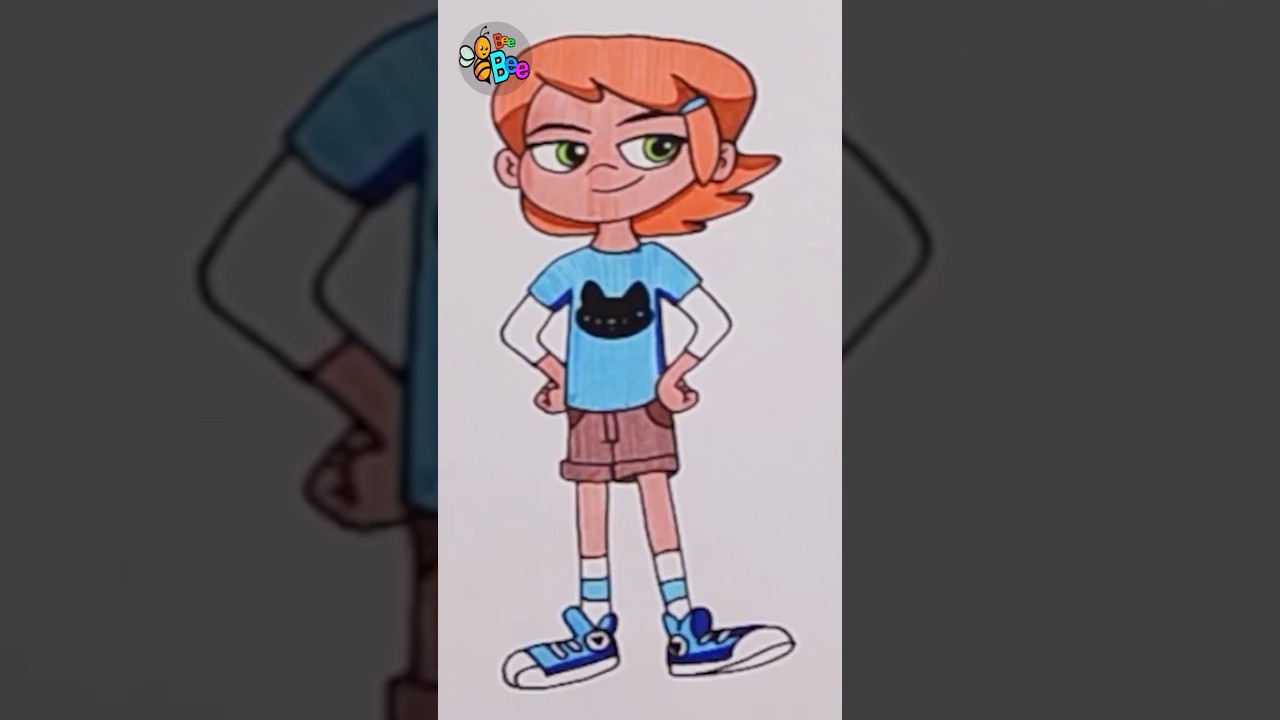 How to draw Gwen Tennyson - Ben 10 #drawing #drawinganimals #drawingforkids #howtodraw