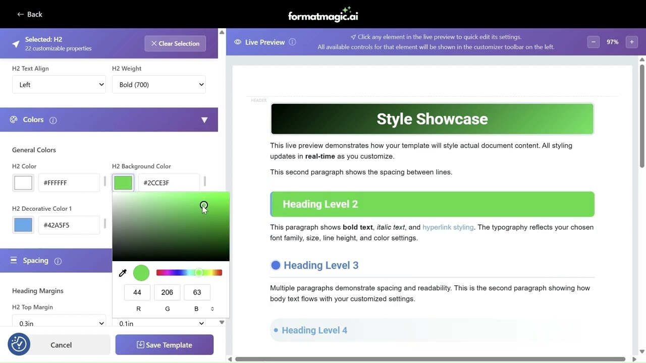 Template Customizer Tutorial - Format Magic