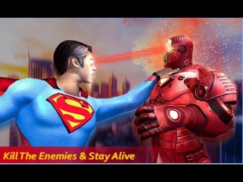 Flying Superhero Grand Robot City Rescue Mission -( Super Heroes Game Studios )- Android GamePlay