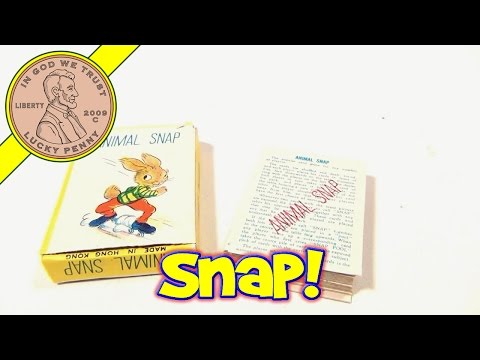 Animal Snap Vintage 1970's Mini Deck of Cards Games - Jimmy Jumbo, Percy Pelicans, Billy Bunny 