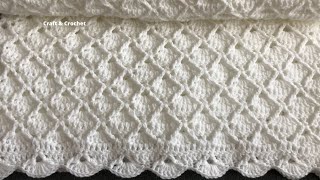 Easy crochet baby blanket/craft &amp; crochet blanket pattern 2892