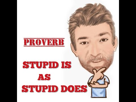English Tutor Nick P Proverbs (391) Stupid is as Stupid Does  - Origin