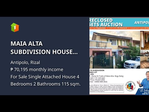MAIA ALTA SUBDIVISION HOUSE AND LOT