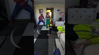 Spider-Man&#39;s plan to escape failed #spiderman #escape #crazygirl #mom #funny #comedy #prank #love