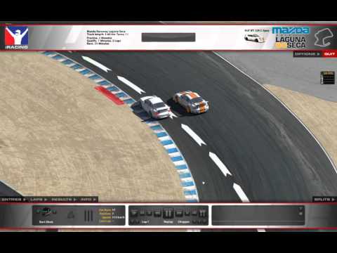 iRacing Ruf C-spec, pushed off the track