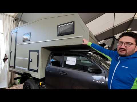 Off road camper trailer. PickUpBack on Toyota Hillux. Designed for stability and the cold.