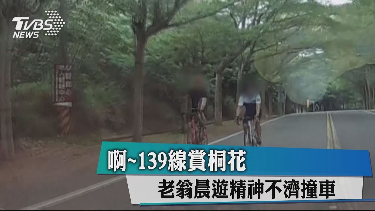 「啊~」139線賞桐花 老翁晨遊精神不濟撞車