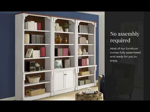 Stratton Rich Toffee 3-Piece Bookcase Wall with Ladder From Martin