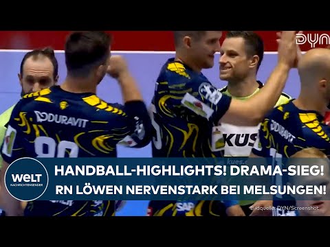 HANDBALL: Rhein-Neckar Löwen behalten die Nerven - Melsungen - Rhein-Neckar Löwen | Highlights #hbl