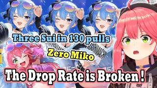 Miko Gets the "Business Buff" Again and Keeps Pulling Swimsuit Suisei Instead of Herself !
