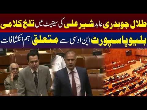 سینیٹ میں طلال چوہدری اور عابد شیر علی کے درمیان تلخ جملوں کا تبادلہ