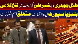 سینیٹ میں طلال چوہدری اور عابد شیر علی کے درمیان تلخ جملوں کا تبادلہ
