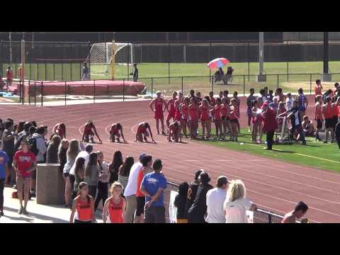 FSG 100m vs HB 4-24-14- Los Alamitos Girls