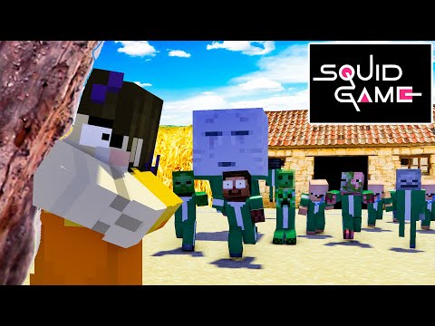 Monster Mobs: Play Red Light Green Light Squid Game - Minecraft Animation