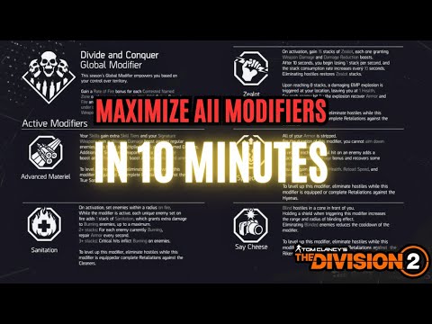The FASTEST and the easiest Way to level up ALL Modifiers the pact - year 7 season 2 the division 2 