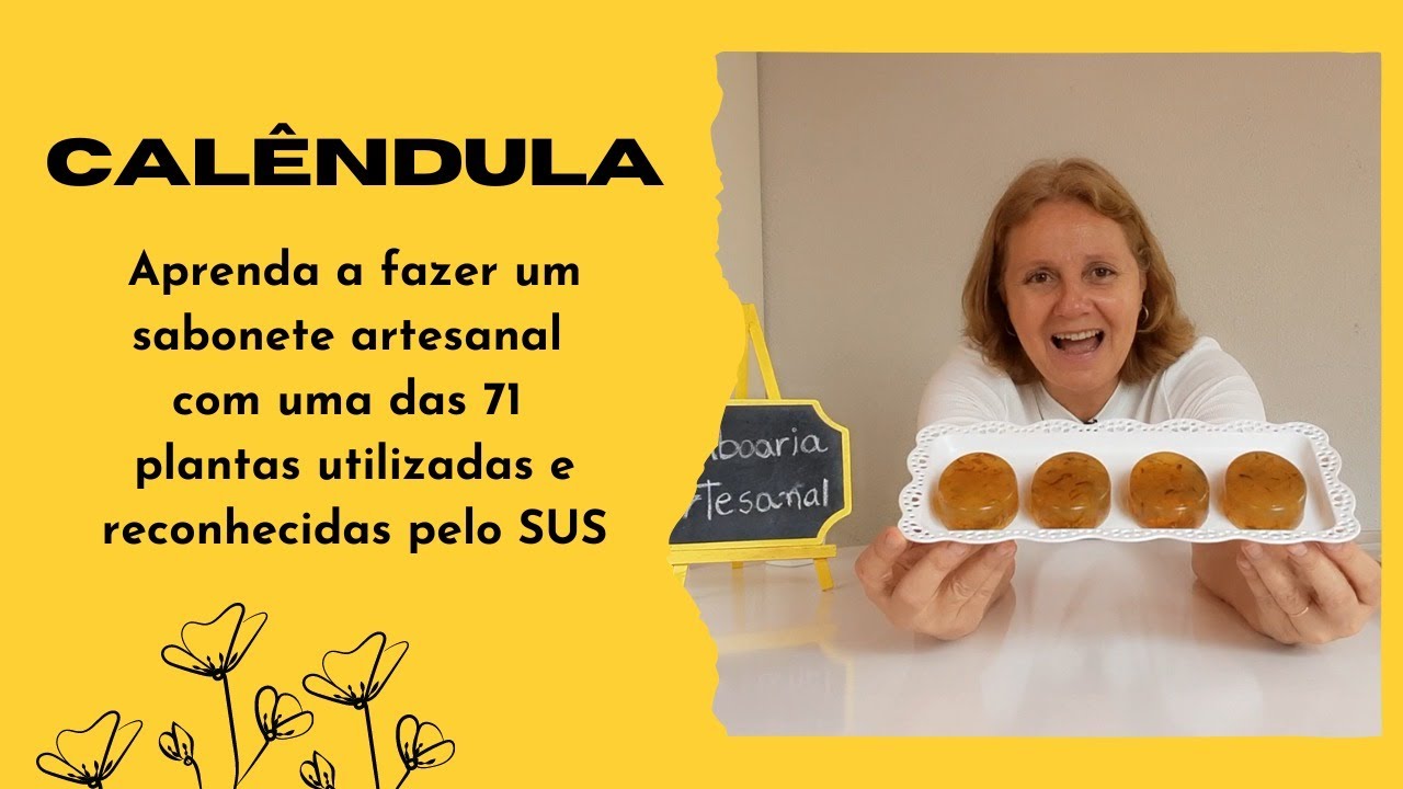 Sabonete artesanal de calêndula