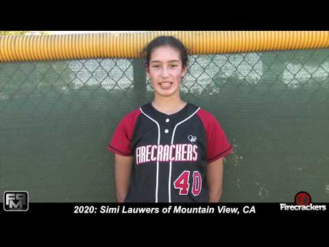 2020 Simi Lauwers Pitcher Softball Skills Video - Firecrackers